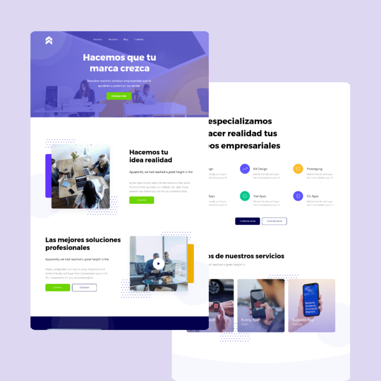 Sitio web wordpress para servicios