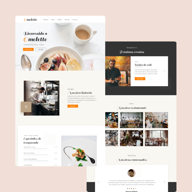 Sitio web wordpress para restaurantes