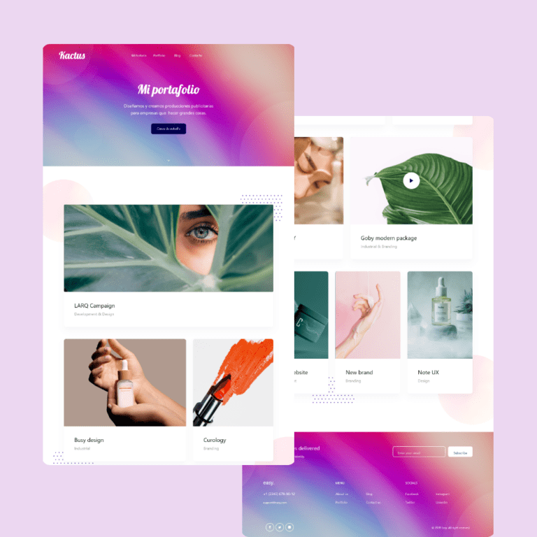 Sitio web wordpress para portafolios