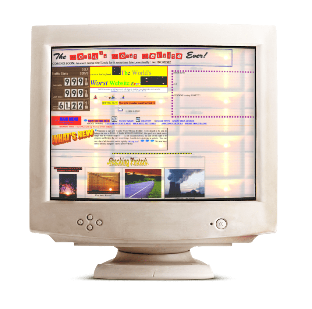 Sitio web desactualizado